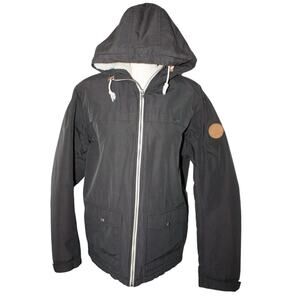 Quiksilver Men's Small Winter Outer Wear Jacket Water Resistant Gray Hooded